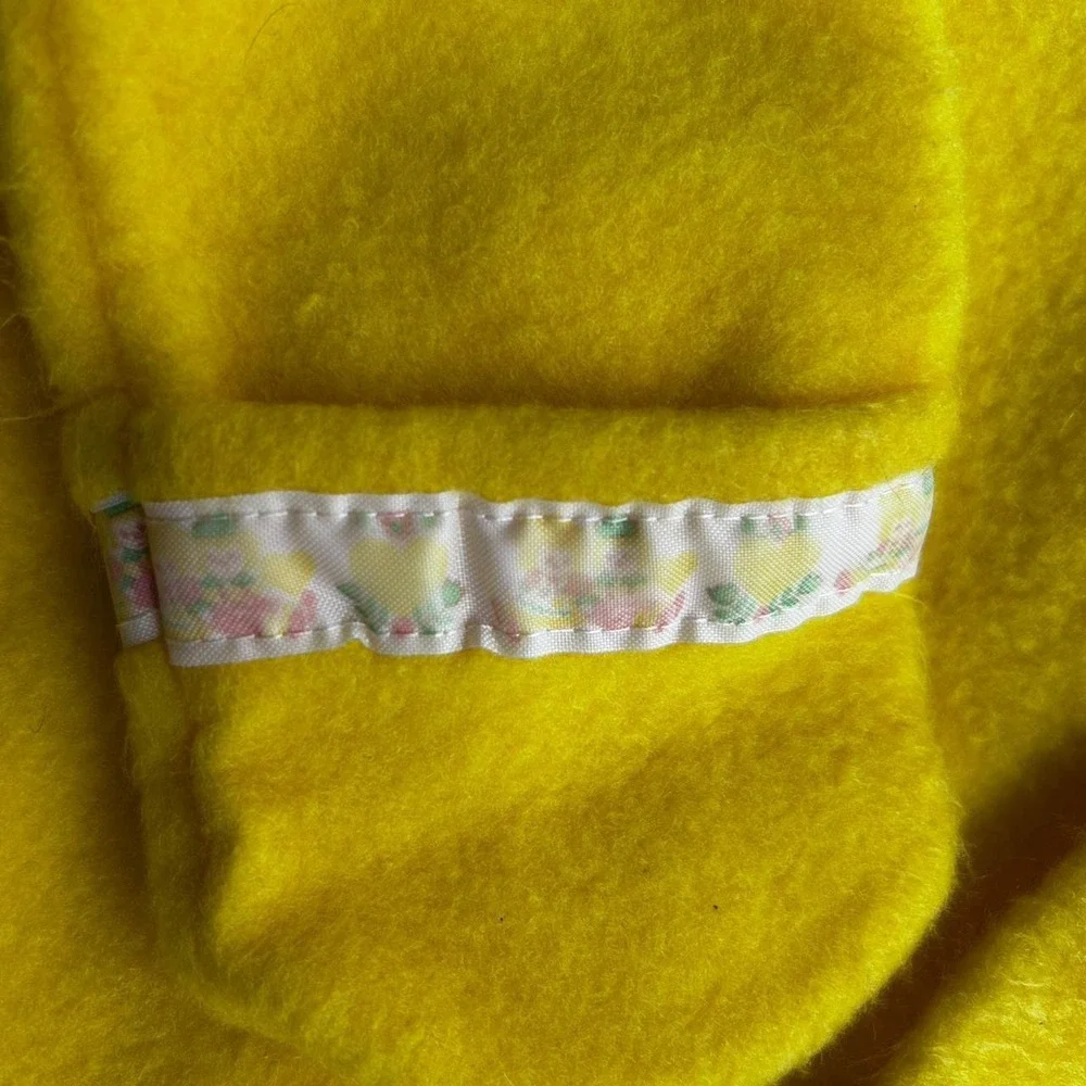 Vintage fleece yellow snowsuit infant 80s 6-12m